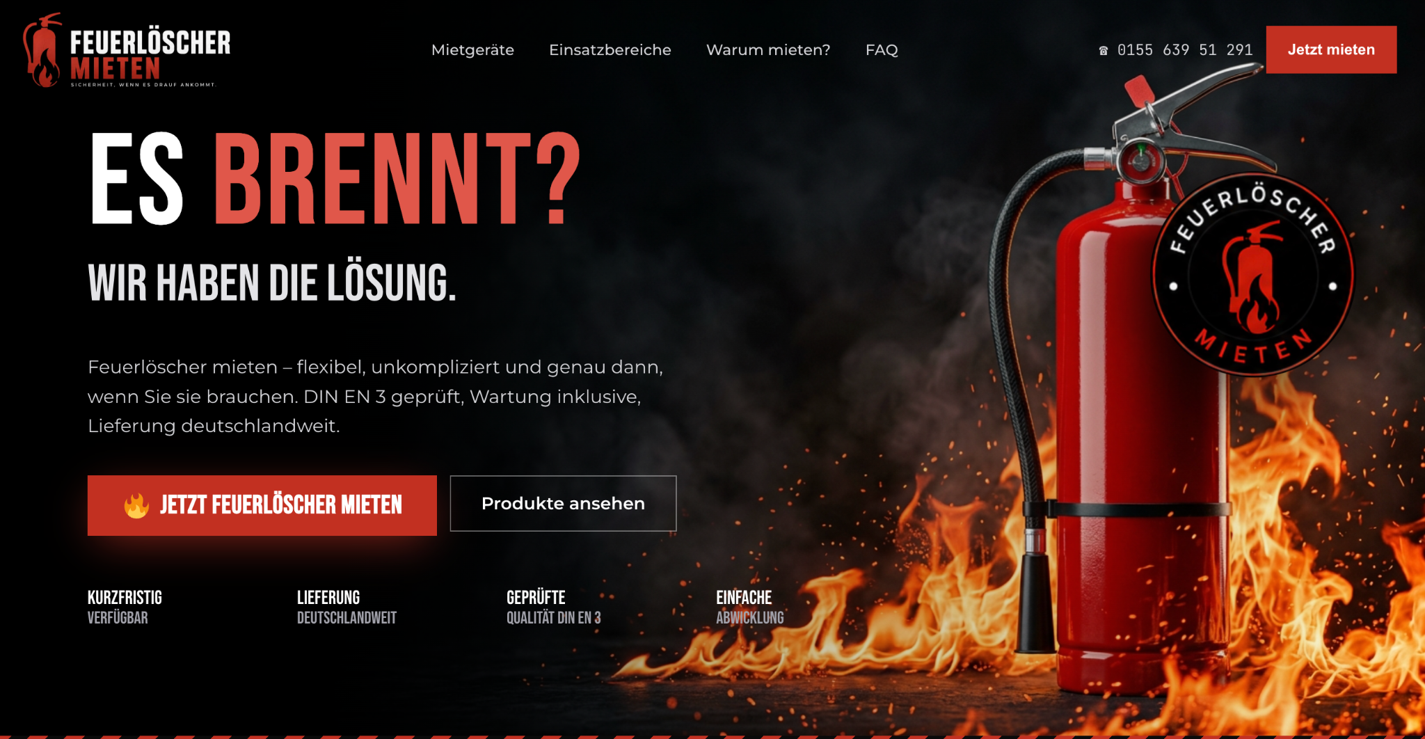 Feuerlöscher mieten